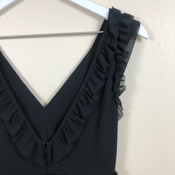 Keepsake Black Ruffle Tiered Mini Dress Size 2 - Picture 9 of 13